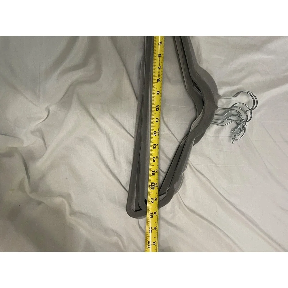 Lot of 10 multi grey Velvet Hangers Non-Slip Slim